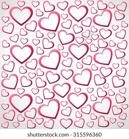 Love card with hearts and pink details design, vector illustration eps 10.
