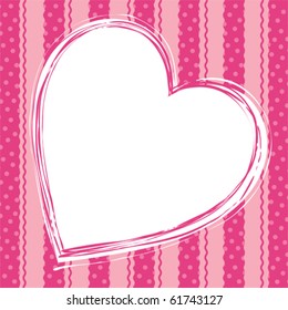 Love card with hearts vector