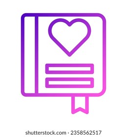 Love card icon gradient purple pink style valentine illustration vector element and symbol perfect.