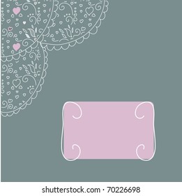love card with lace