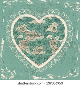 Love card over vintage background vector illustration