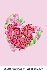 love card with pink lettering