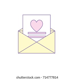 love card and romantic decoration design