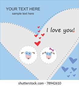 love card with sheep
