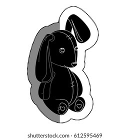 love card with Stuffed rabbit