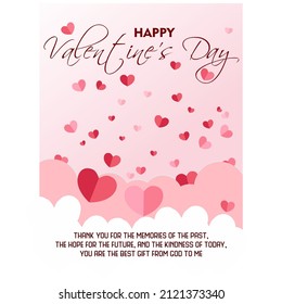 a love card that reads: Thank you for past memories, hope for the future, and the goodness of today, you are the best gift from God to me.