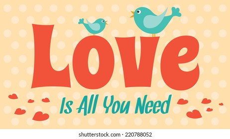 Love card for Valentine's Day. Vector cute style design