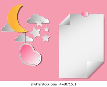 Love card for Valentine's Day . Vector illustration .