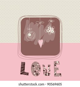 Love card vector