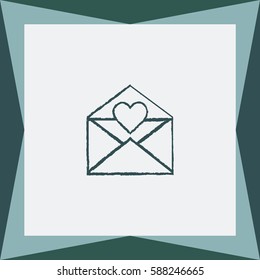 Love Card Vector Icon.