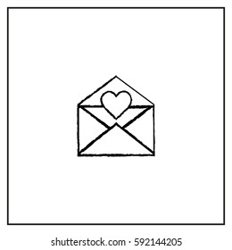 Love Card Vector Icon.