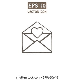 Love Card Vector Icon.  