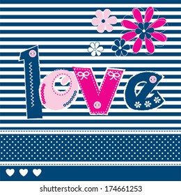 love card vector illustration