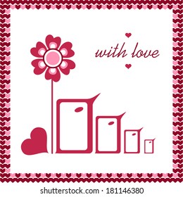 Love card. Vector. Illustration.