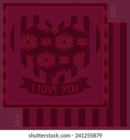 LOVE CARD. VECTOR ILLUSTRATION.