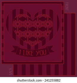 LOVE CARD. VECTOR ILLUSTRATION.