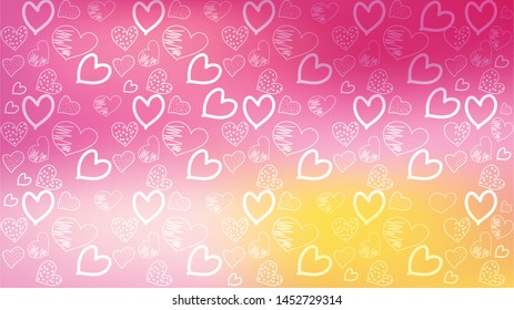 Love card vector. Illustration Graphic hearts background. romantic Design Layout template