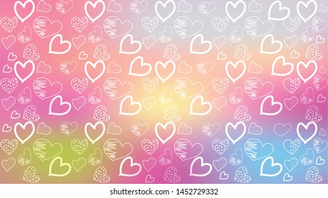 Love card vector. Illustration Graphic hearts background. romantic Design Layout template