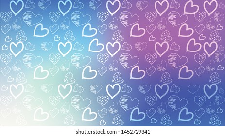 Love card vector. Illustration Graphic hearts background. romantic Design Layout template