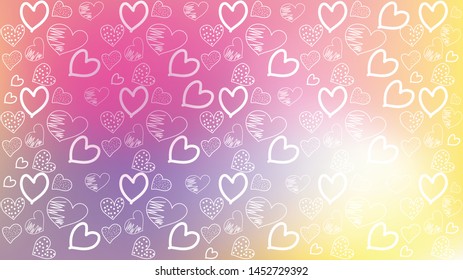 Love card vector. Illustration Graphic hearts background. romantic Design Layout template