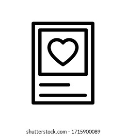 love card vector thin line icon 