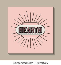 love card vintage style frame vector illustration design