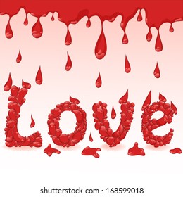 Love card with the word love