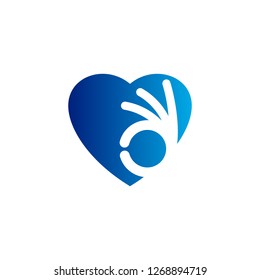 Love Care Creative logo concepts, Heart Care logo, elements and symbols, template - Vector