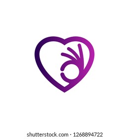 Love Care Creative logo concepts, Heart Care logo, elements and symbols, template - Vector