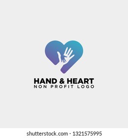 love care give heart logo template vector illustration icon element