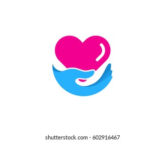 Love Care Logo Design Element