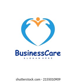 Love Care logo design vector. Icon Symbol. Template Illustration