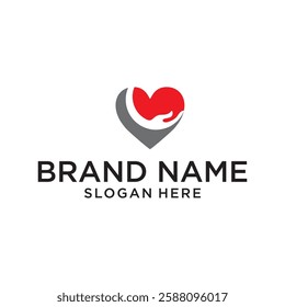 love care logo design vector,editable eps 10