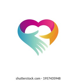 Love and care logo template ready for use