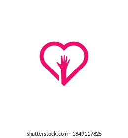 love care logo vector icon design