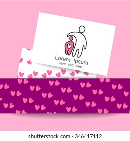 Love and care - template logo. Symbols for the social organizations, societies, associations, funds and others.