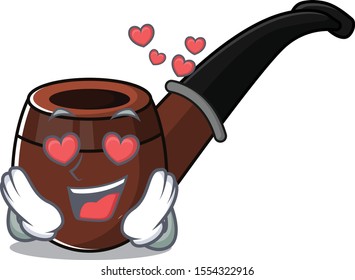 in love cartoon character style with smoke pipe