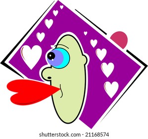 love and cartoon man	