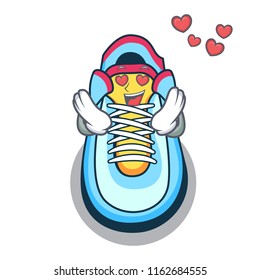 In love cartoon sneaker with rubber toe