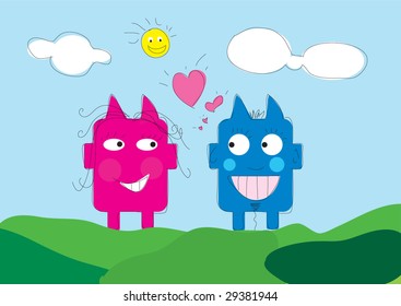 Love cartoon - Vector