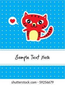 love cat kitten greeting card