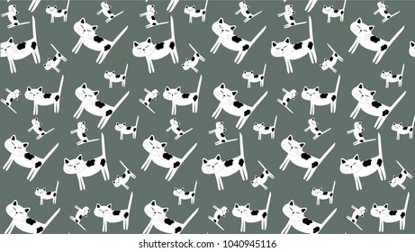 love cat pattern background