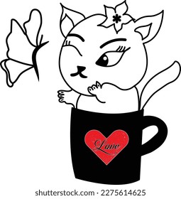 love cat t shirt design