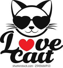 amor gato Arte vectorial Ilustración