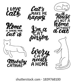 I love cat's. Home is where your cat is. Every cat need a home. Maowy Catmas. Positive quotes set about cat lovers, pet lovers. 