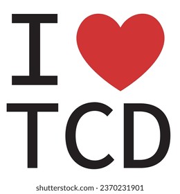 I love Chad typography vector
