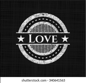 Love with chalkboard texture