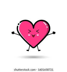 A love character in the style of flat design