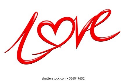 Love character text design. create by vector file