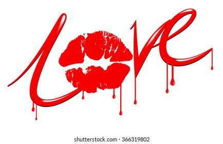 Love character text design. create by vector file